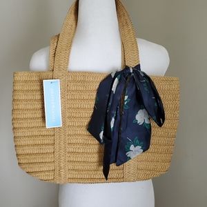 Draper James straw handbag